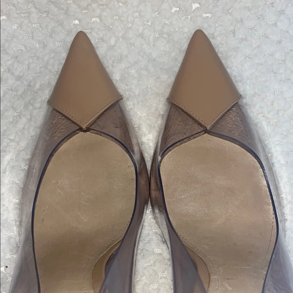 SCHUTZ Heels Tan and Clear High Heels Size 9.5 - Picture 6 of 7